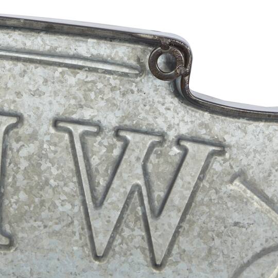 Blue Metal Coastal Sign Wall Décor